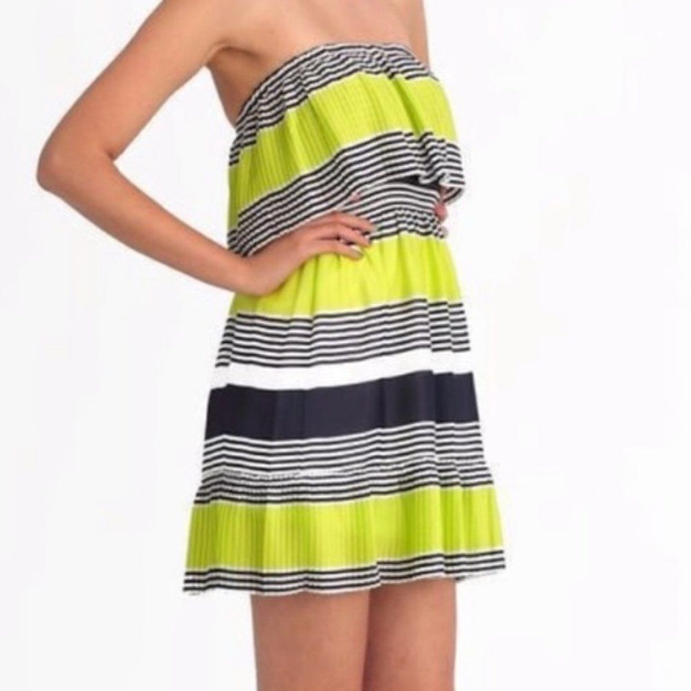 Max and Cleo striped strapless Nellie dress
